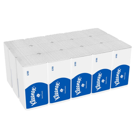 Kleenex® Falthandtücher - Interfold / Weiß - 15 Clips  x 186 Sheets | Karton (15 Päckchen)
