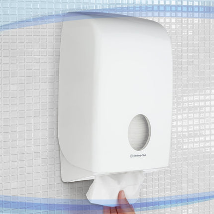Aquarius™ Spender für gefaltete Handtücher - Interfold / Weiß - 1 Dispenser | Karton (1 Spender)