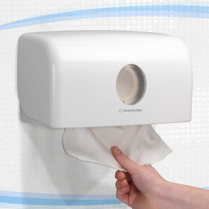 Aquarius™ Spender für gefaltete Handtücher - MultiFold / Weiß /Klein - 1 Dispenser | Karton (1 Spender)