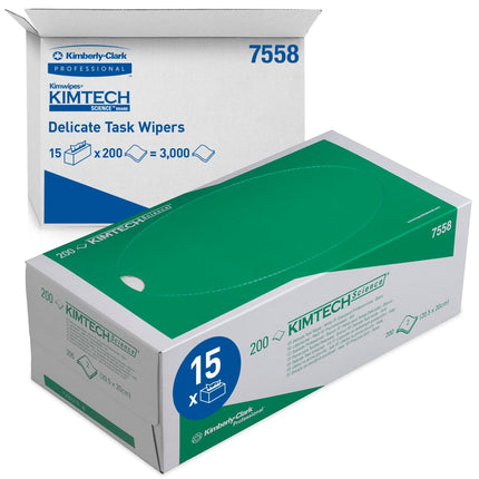 Kimtech® Science Präzisionswischtücher - 200 Tücher / Weiß - 15 Cartons  x 200 Sheets | Karton (15 Boxen)