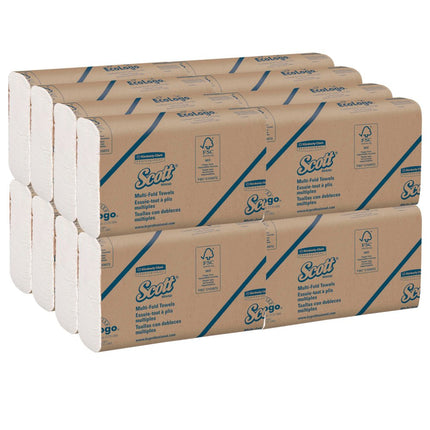 Scott® Handtücher - MultiFold / Weiß /Mittel - 16 Clips  x 250 Sheets | Karton (16 Päckchen)