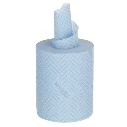WypAll® Reach™ Papierwischtuch für die Reinigung im Service & Einzelhandel - Zentralentnahme  / Blau - 6 Rolls  x 280 Sheets | Karton (6 Rollen)