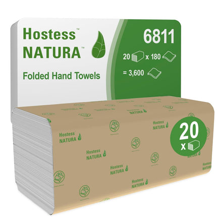 Hostess™ NATURA™ Handtücher - Zick-Zack-Faltung, Klein / 23.00 cm x 25.00 cm