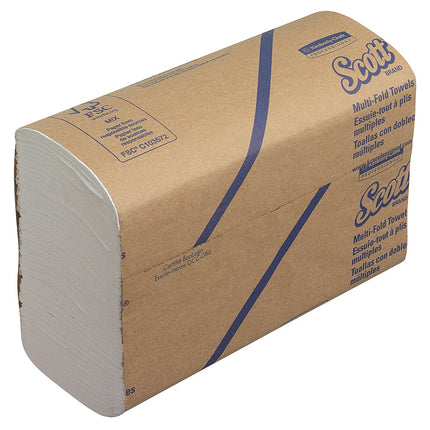 Scott® Handtücher - MultiFold / Weiß - 16 Clips  x 250 Sheets | Karton (16 Päckchen)