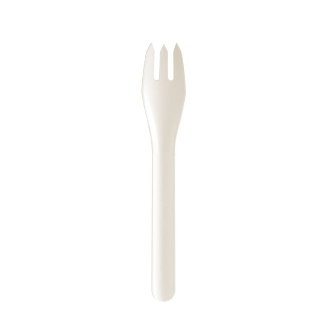 Gabeln PLUMA Papierfaser 160 mm  Weiß Papier 160mm | Packung (100 Stück)