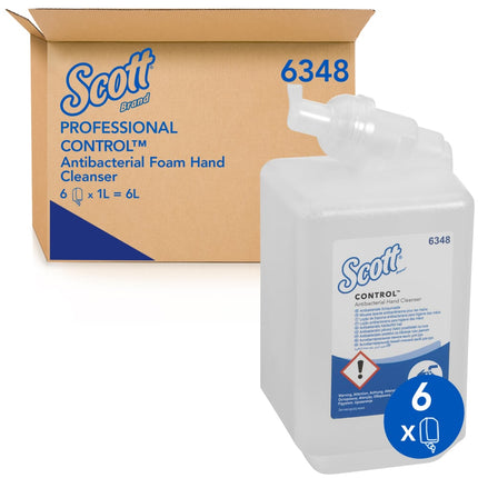Scott® Anti Bac Foam Soap - Kassette / Transparent /1 Ltr - 6 Cassettes | Karton (6 Kartuschen)