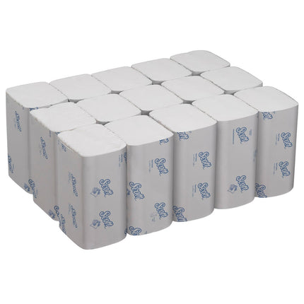 Scott® Control™ Handtücher - Interfold / Weiß /Klein - 15 Clips  x 304 Sheets | Karton (15 Päckchen)