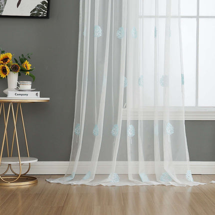 Gardine Raschel Stickerei  Design  »Florenz« Multiband für Gardinenschiene und Gardinenstange Elegante Fensterdekoration 2023200