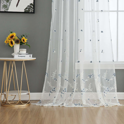 Gardine Raschel Stickerei  Design  »Florenz« Multiband für Gardinenschiene und Gardinenstange Elegante Fensterdekoration 2023200