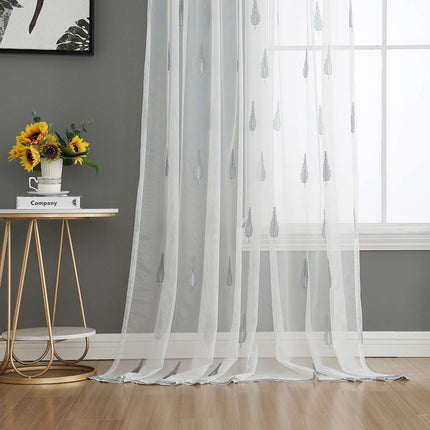 Gardine Raschel Stickerei  Design  »Florenz« Multiband für Gardinenschiene und Gardinenstange Elegante Fensterdekoration 2023200