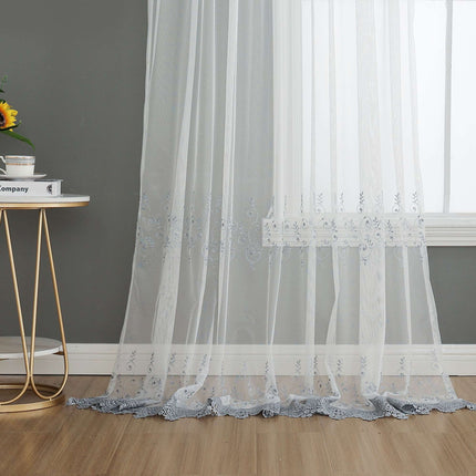 Gardine Raschel Stickerei  Design  »Florenz« Multiband für Gardinenschiene und Gardinenstange Elegante Fensterdekoration 2023200