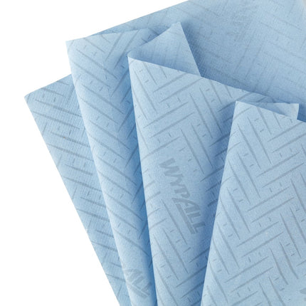 WypAll® L10 Papierwischtuch für Lebensmittel & Hygiene - Centrefeed for Reach+™ / Blau - 6 Rolls  x 630 Sheets | Karton (6 Rollen)