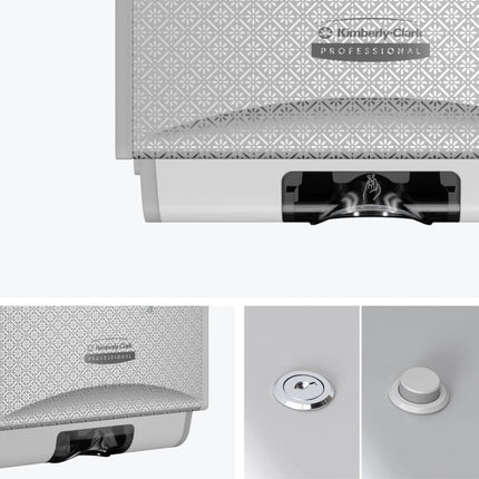 Kimberly-Clark Professional™ Icon™ Elektronischer Hautpflegespender, berührungslose Abgabe - Kassette / Silver Mosaic /1.2 l -