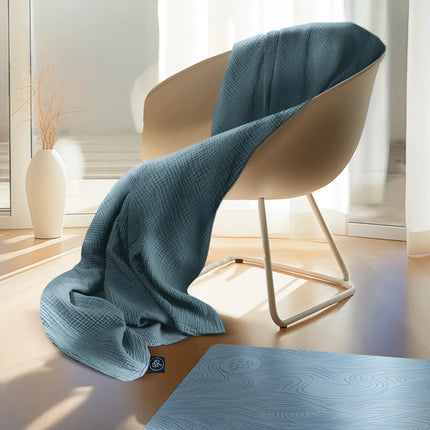 Shavasana Decke - Aqua Musselin