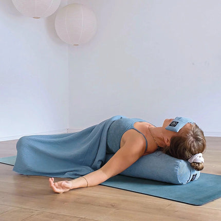 Shavasana Decke - Aqua Musselin