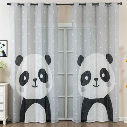 2er Set Vorhang Ösen Grobfaser »Seoul Collection« Digital Druck Ösen Linenlook-Struktur Halbransparent Blickdicht Gardinen