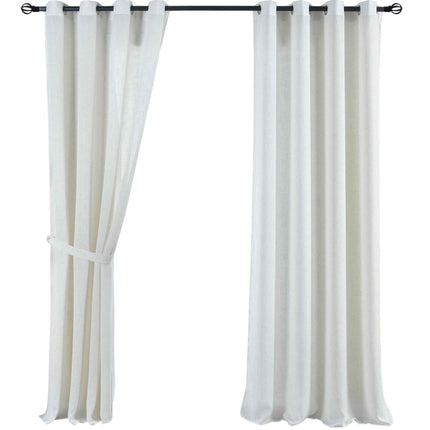 2er Set Vorhang Ösen »Essen« Cationic Raffhalter Leinenstruktur blickdicht lichtdurchlässig 210 g/m² 202430-2