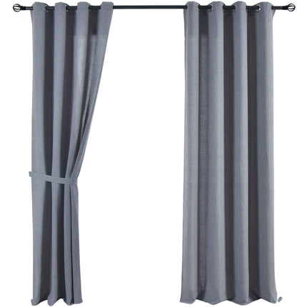 2er Set Vorhang Ösen »Essen« Cationic Raffhalter Leinenstruktur blickdicht lichtdurchlässig 210 g/m² 202430-2