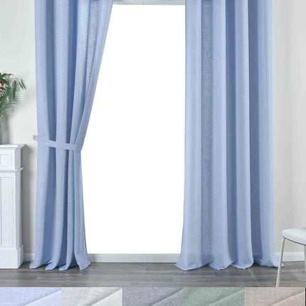 2er Set Vorhang Ösen »Essen« Cationic Raffhalter Leinenstruktur blickdicht lichtdurchlässig 210 g/m² 202430-2
