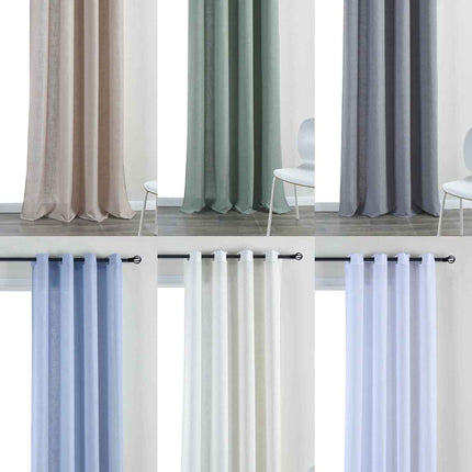 Vorhang Ösen »Essen« Cationic Raffhalter Leinenstruktur blickdicht lichtdurchlässig 210 g/m² 202430