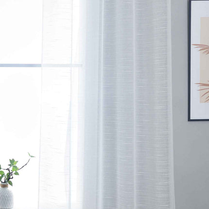 Gardine »Dresden« Ösen HxB 245x135 cm Natur Raffhalter filigran leicht modern elegant Linienmuster 202440