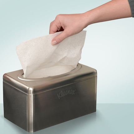 Kleenex®  Handtuchspender aus Edelstahl - Zupfbox / verchromt /Klein - 2 Dispenser Boxes | Karton (2 Boxen)