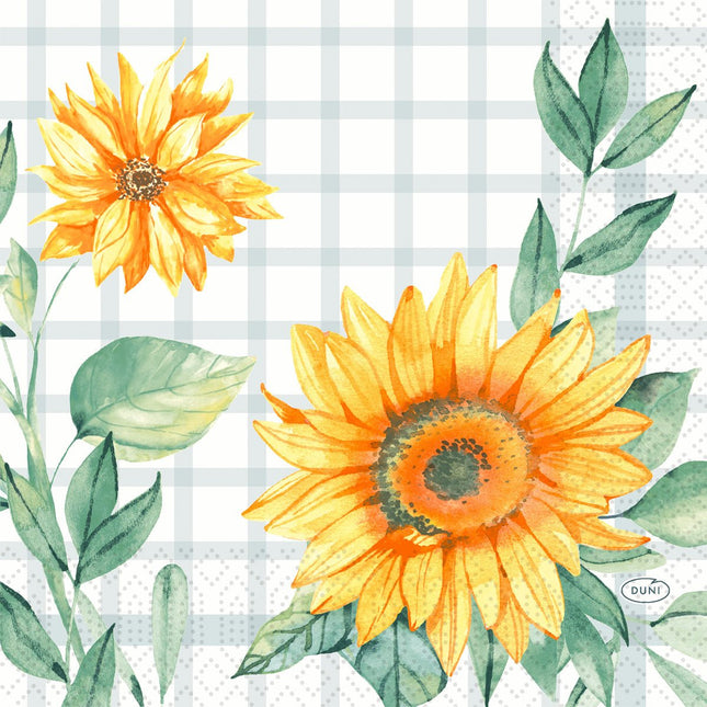 Serv.33x33 3lg 1/4 Sonnenblume  | Packung (250 Stück)