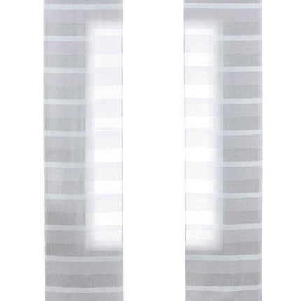 2er Set Halbtransparente Schiebegardinen Paneelwagen HxB 245x60 cm Natur Meliert »Halle« Chenille Leinenbindung Lichtdurchlässig Halbtransparent 202480P-2