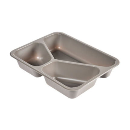CPET-Schale 3 Grau CPET 225x175x43  | Packung (300 Stück)