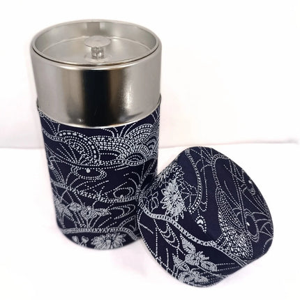 Teedose Blütenband Blau