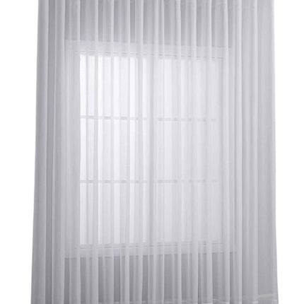 2er Set Gardinen Voile Batist mit Wellenband »Wien« 1:2 Wellenband Bleibandabschluß Knitterarm Wellenfall 2025100-2