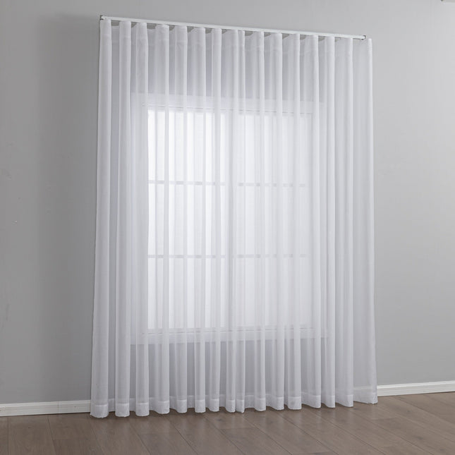 Gardine Voile Batist mit Wellenband »Wien« 1:2 Wellenband Bleibandabschluß Knitterarm Wellenfall 2025100
