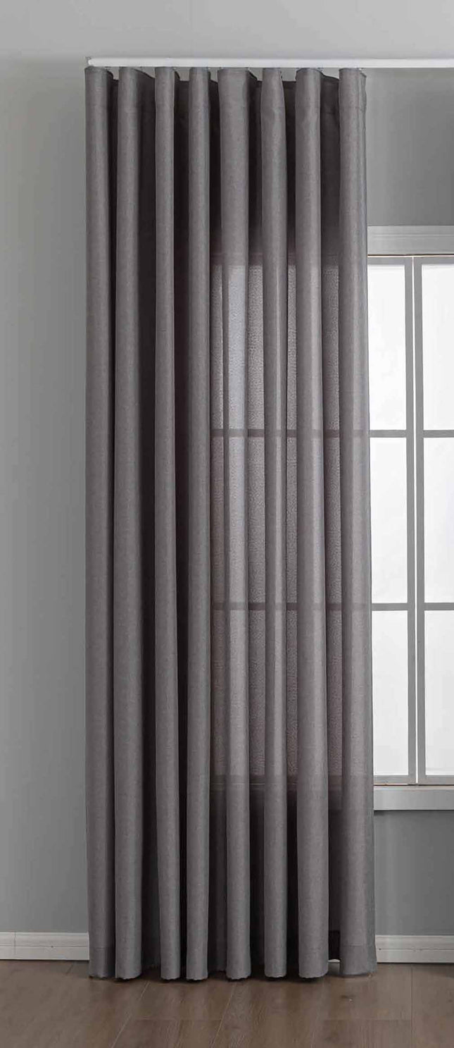 Vorhang Cationic mit Wellenband »Wien« 1:2 Wellenband Bleibandabschluß Knitterarm Wellenfall 2025110