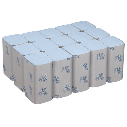 Scott® Control™ Falthandtücher - Interfold / Blau /Mittel - 15 Clips  x 240 Sheets | Karton (15 Päckchen)