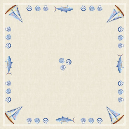 Dunicel Mitteldecke 84x84 cm - Tide Design für Feste und Events | Packung (100 Stück)