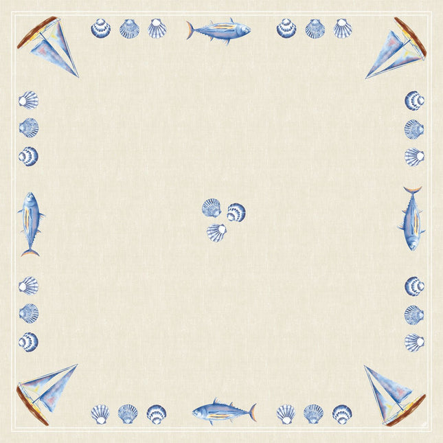 Dunicel Mitteldecke 84x84 cm - Hochwertige Tischdeko in Tide | Packung (20 Stück)