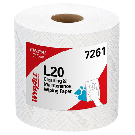 WypAll® L20 Papierwischtuch - Zentralentnahme  / Weiß /2-lagig - 6 Rolls  x 550 Sheets | Karton (6 Rollen)