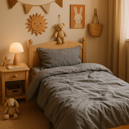 Premium Lyocell Kinderbettwäsche "Frosty Stone"