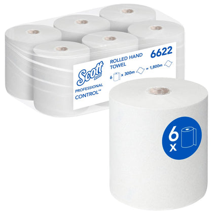 Scott® Control™ Handtücher - Rolle / Weiß