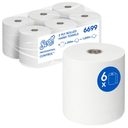 Scott® Control™ Handtücher - Rolle / Weiß