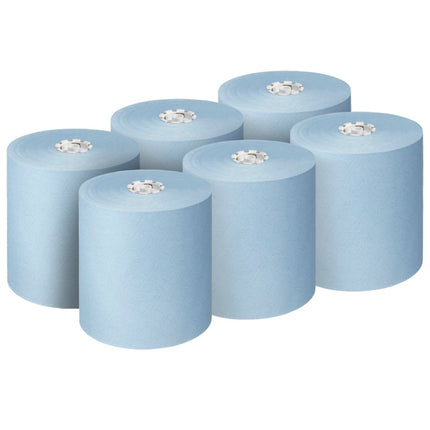 Scott® Essential™ Handtücher - Rolle / Blau - 6 Rolls  x 1 Sheet | Karton (6 Rollen)