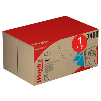 WypAll® L20 Genral Clean - BRAG™ Box / Blau - 1 Brag Box  x 280 Sheets | Karton (1 Box)