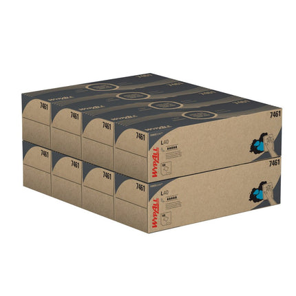 WypAll® L40 PowerClean - Zupfbox / Weiß - 8 Cartons  x 100 Sheets | Karton (8 Boxen)