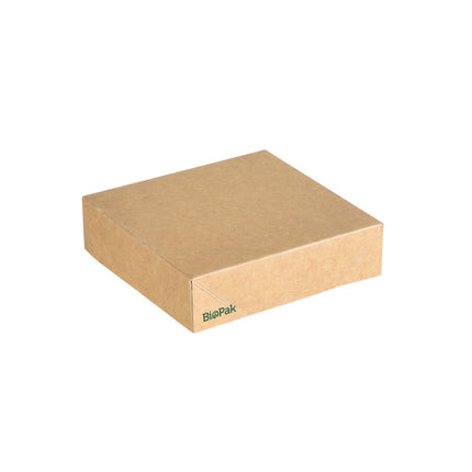 Viking Cube Deckel Karton  Braun Karton/PLA 113x113x29  | Packung (300 Stück)