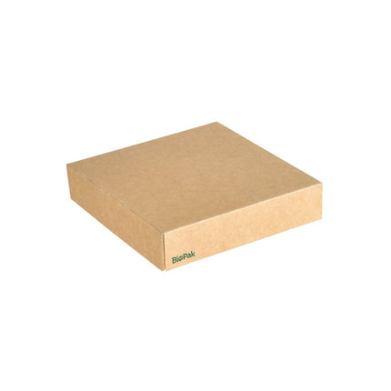 Viking Block Deckel Karton  Braun Karton/PLA 140x140x29  | Packung (300 Stück)