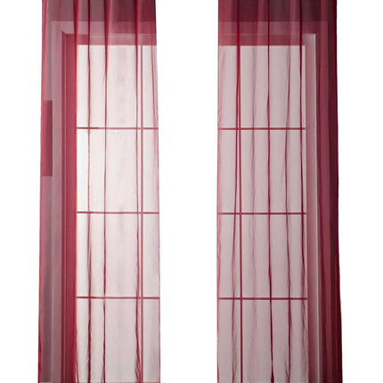 2er Set Ösenvorhänge Transparent »Uni« Gardine Stores Vorhang Ösen Bleibandabschluß Wohnzimmer 20332-cn2