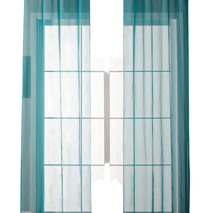 2er Set Ösenvorhänge Transparent »Uni« Gardine Stores Vorhang Ösen Bleibandabschluß Wohnzimmer 20332-cn2