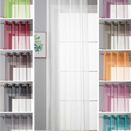 Ösenvorhang Transparent »Uni« Gardine Stores Vorhang Ösen Bleibandabschluß Wohnzimmer 20332-cn