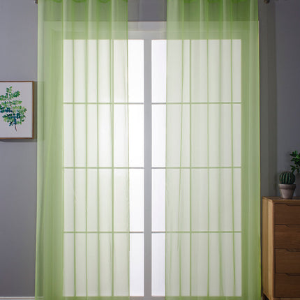 2er-Pack Ösen Gardinen Transparent Vorhang Set Wohnzimmer Voile Ösenvorhang Bleibandabschluß 203322