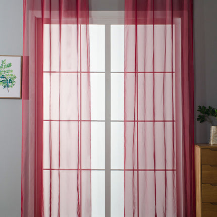 2er-Pack Ösen Gardinen Transparent Vorhang Set Wohnzimmer Voile Ösenvorhang Bleibandabschluß 203322